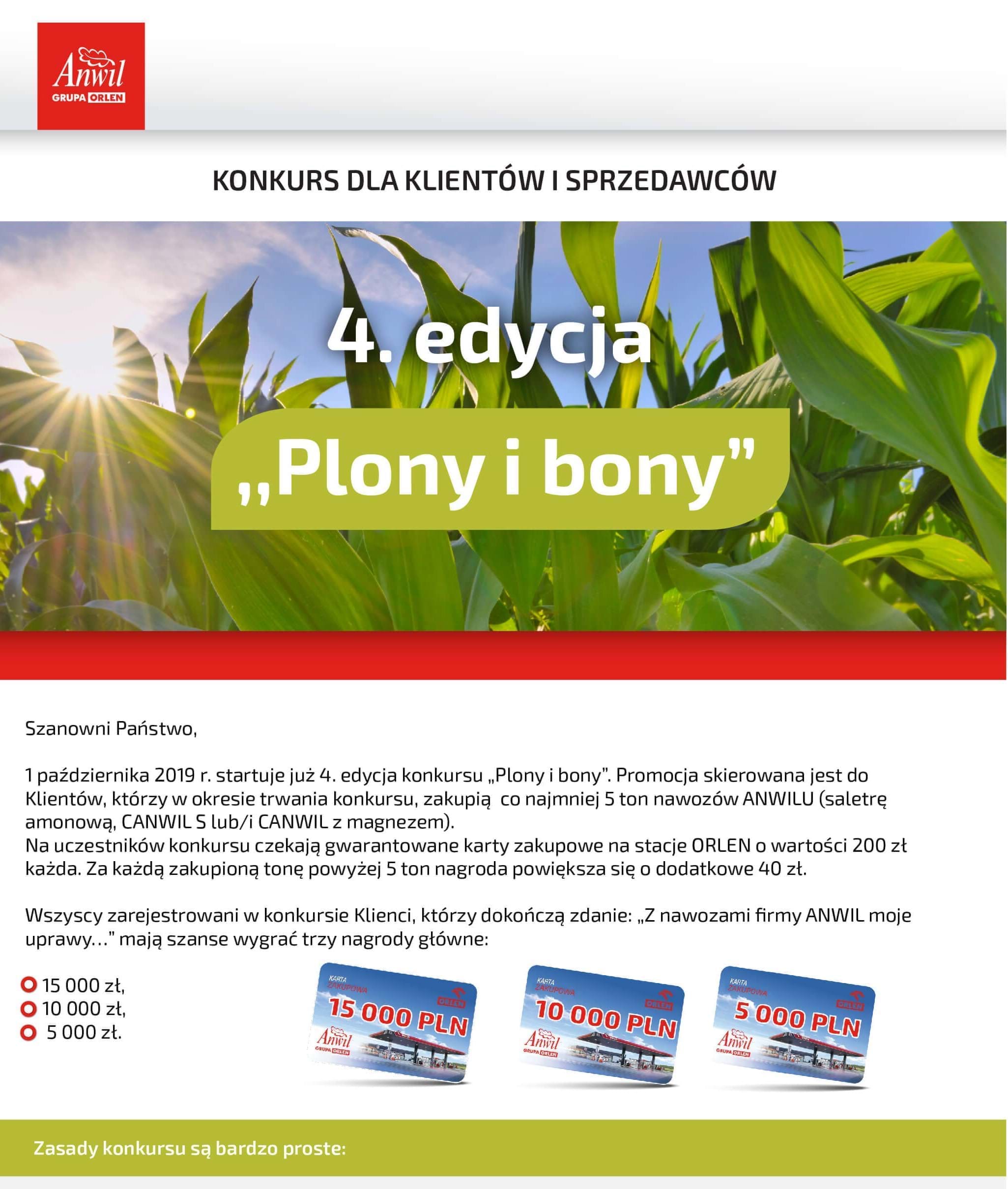 4. edycja konkursu „Plony i bony”