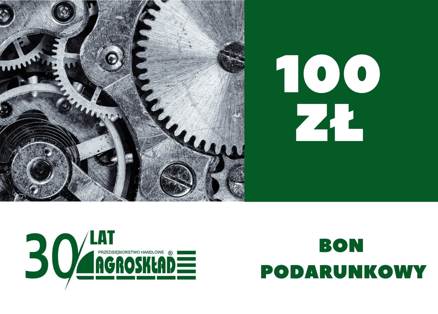 Bon 100 zł promocja sklepu części zamiennych Agroskład