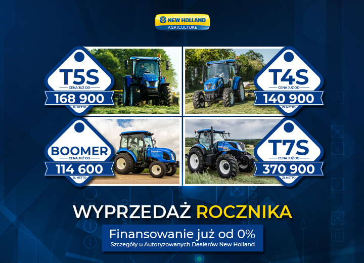 Specjalne finansowanie na ciągniki New Holland