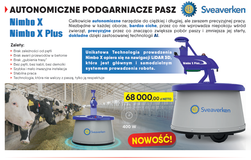 autonomiczny podgarniacz paszy nimbo