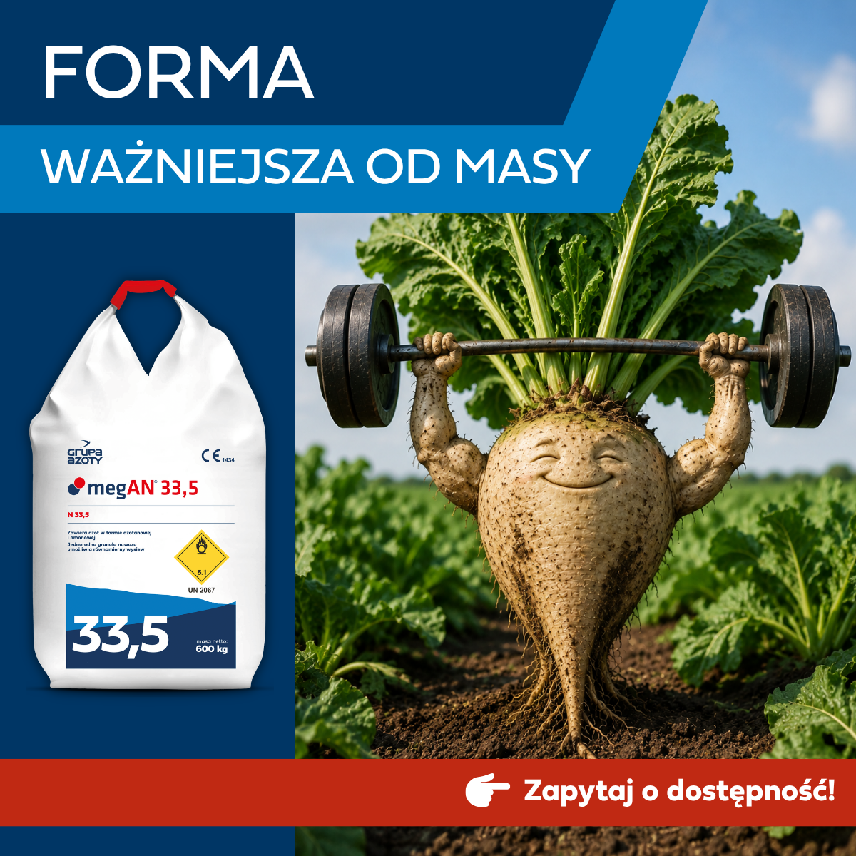 Wykres i grafika: Forma ważniejsza od masy - Nawożenie buraków cukrowych megAN 33,5